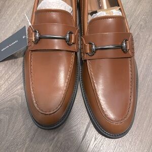 Tommy Hilfiger mens brown slip on dress loafers